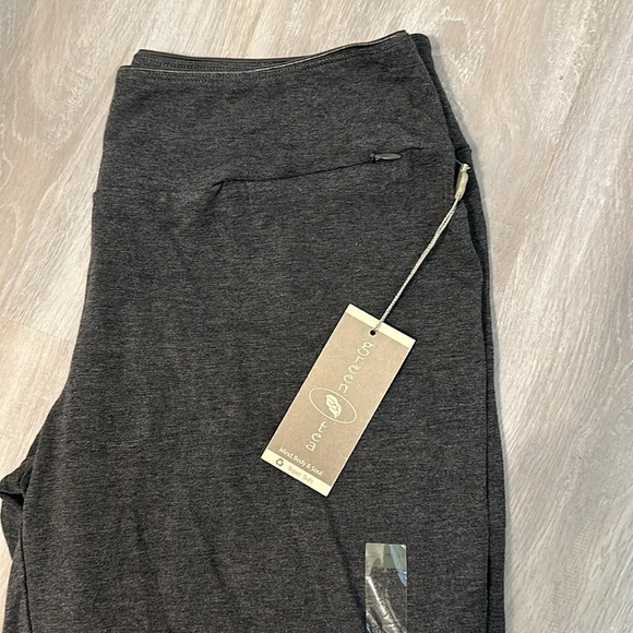 GREEN TEA SUPER SOFT CHARCOAL HEATHER PANTS LOUNGE COMFORT EVERYDAY - Picture 2 of 6